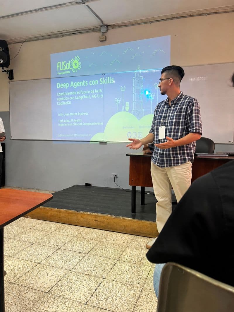 Speaking about deep agents and agentic apps at FLISOL 2026