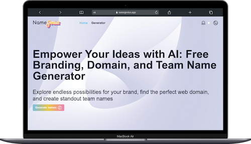 NameGenius website